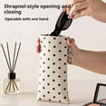 thumbnail image 6 of Agiufgs Eyeglasses Pouch Pu Leather Polka, with Integrated Cleaning Cloth and Keychain, for Sunglasses and Reading Glasses, Brown, 6 of 7
