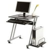 Cambridge Mobile Computer Cart, Black and Silver