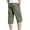 Green, variant on Men's Casual Twill Elastic Cargo Shorts Below Knee Loose Fit Multi-Pockets Capri Long Shorts 3/4 Outdoor Pants