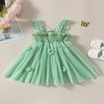 thumbnail image 3 of Robe de Fête pour Bébé Fille Robe Sans Manches Papillon Ligne A Princesse, 3 of 8
