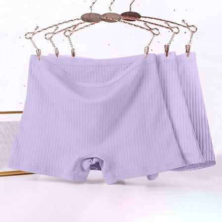 Summer Savings  Plus Size Leak Proof Underwear  Solid Color Patchwork  High Waist  3PC Set  XL-6XL  For Women  Comfortable  Everyday Use  Womens Plus Size Short Sleeve Tops | Purple 6XL  Sopatenor