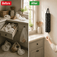 thumbnail image 3 of Tumdkd Plastic Bag Holder Grocery Bags Holders, Wall Hanging Large Grocery Bag Storage Dispenser Shopping Bag Carrier Holder Organizer, Folding Recycling Garbage Bag Holder for Trash Bags, 3 of 5