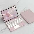 thumbnail image 1 of Keyboard Case for iPad Pro 11 inch 2022(4th Gen)/2021(3rd Gen)/2nd/1st Gen, Detachable Magnetic Cover, Vertical Stand & Magnetically Cute Color Round Key Trackpad Keyboard, 1 of 7
