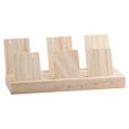 thumbnail image 1 of Inteprter Soporte de exhibición de perno de oreja de madera desmontable reemplazo de almacenamiento hogar dormitorio centro comercial pendiente Almacenamiento y organización del hogar 2 ranuras, 1 of 6