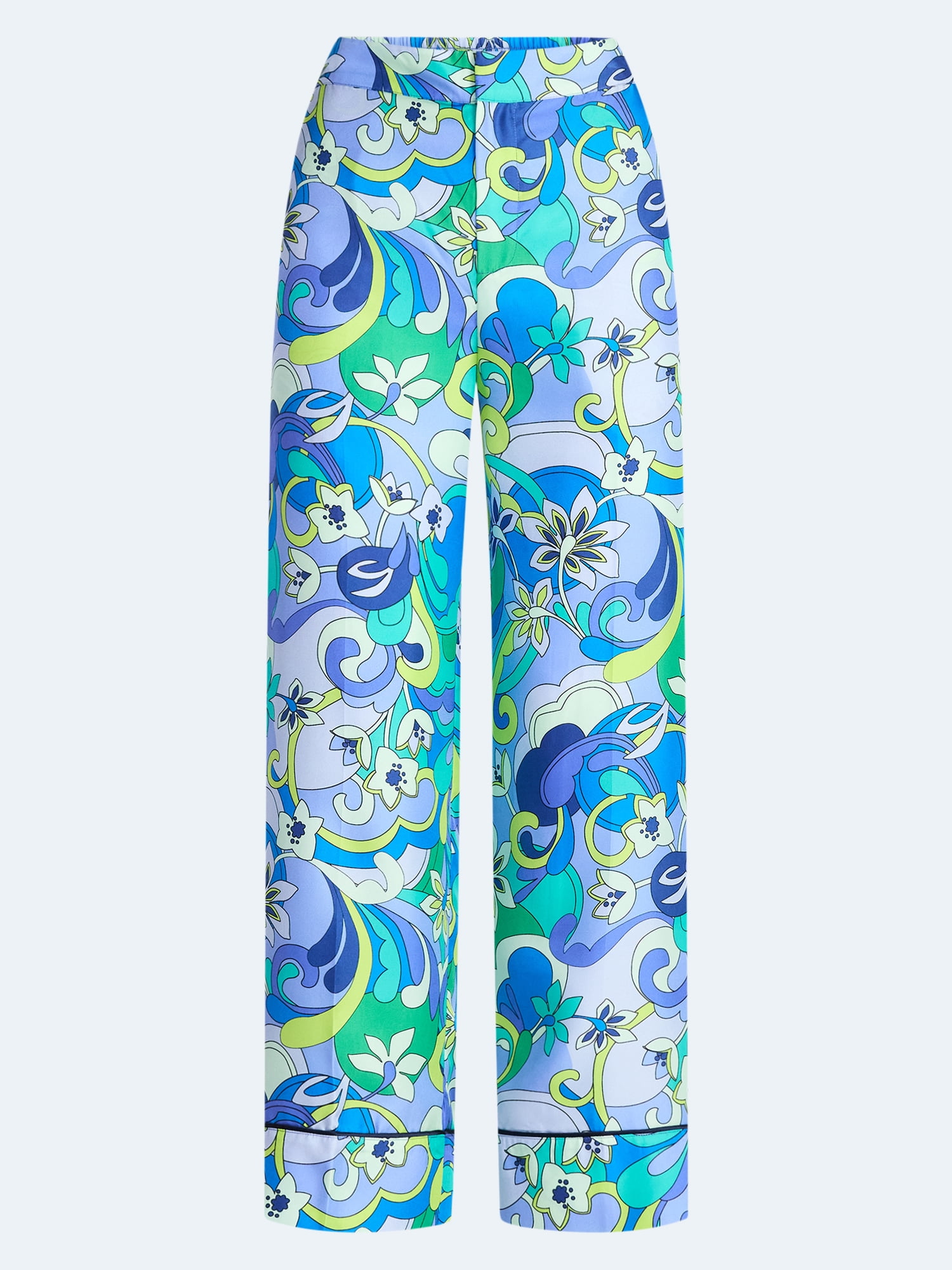 Free Assembly Women's and Women's Plus Cropped Silk Day Jama Pants, 27" Inseam, Sizes XS-4X