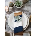 thumbnail image 2 of Navy Blue White Stripes Cloth Napkins Set of 4 Reusable Dinner Napkins, Farmhouse Striped Vintage Cocktail Napkin Washable Table Napkins for Wedding/Holiday Party/Baby Shower 20"x20", 2 of 7