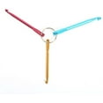 thumbnail image 3 of 2 Set 6 Pieces Mini Keychain Aluminum Crochet Hooks Sweater Knitting Needles Tool（3mm&4mm&5mm）, 3 of 5