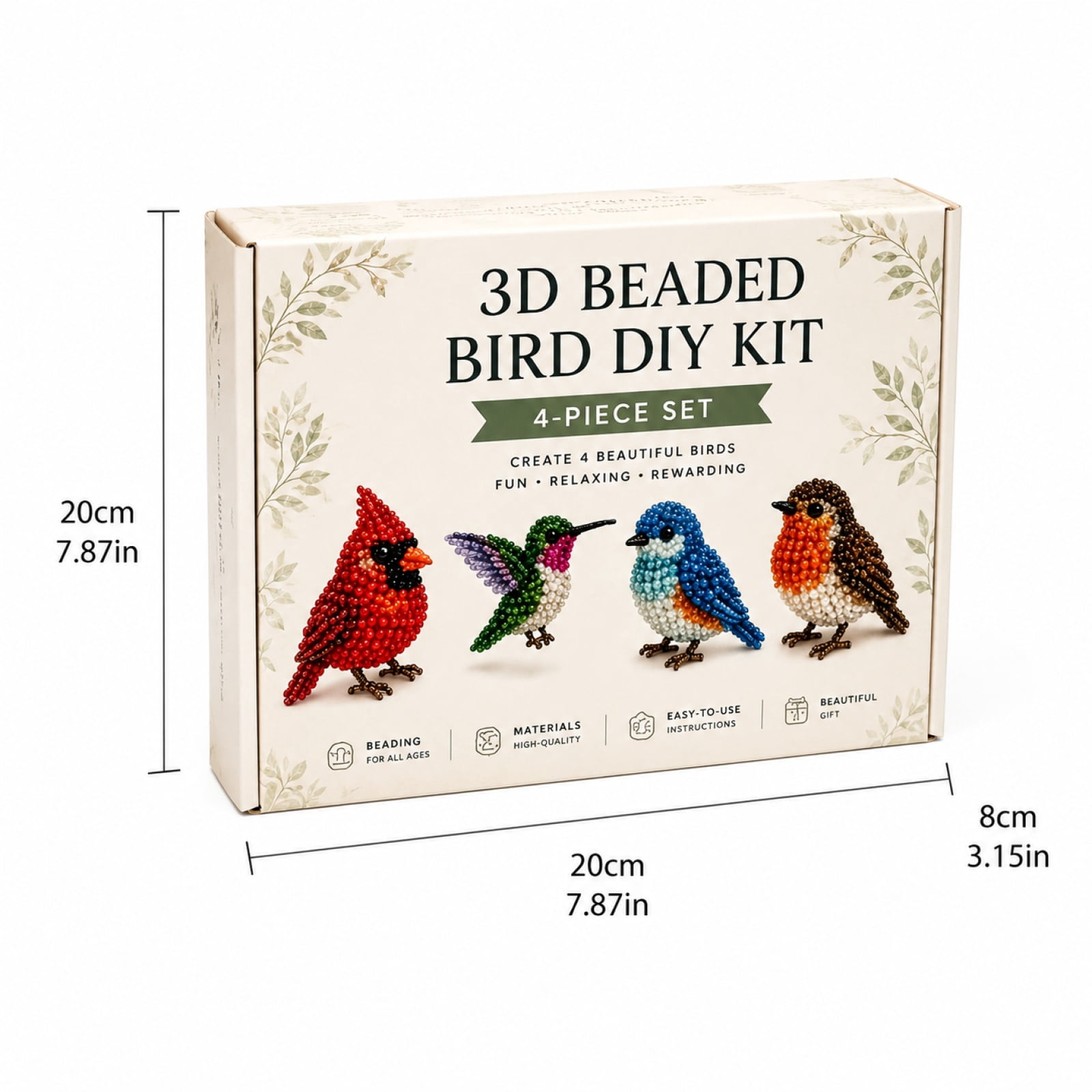 Tiny 3D Beaded Animal DIY Kit, Practical Beginner Beading Kit, Vivid Animal Shaped Handcraft Making Kit, Ideal DIY Craft Gift for Birthday Holiday Party Present Handicraft Creation A