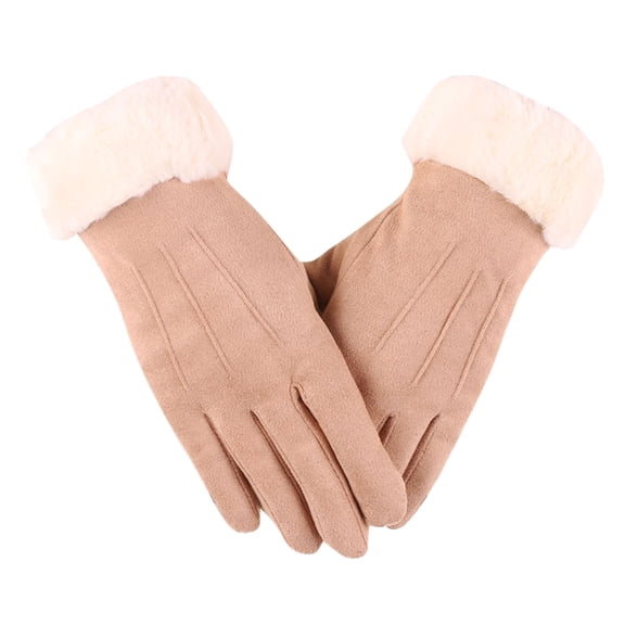IMENGL Gloves for Women Soft Winter Touchscreen Cold Weather, Chenille Warm Cable Knit Elastic Cuff Texting Thermal DrivingComfy Women's Work Gloves,Brown