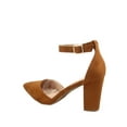 thumbnail image 2 of Songful-6 Women's Pointed Toe Ankle Strap Buckle Chunky High Heels Sandals Shoes, 2 of 2