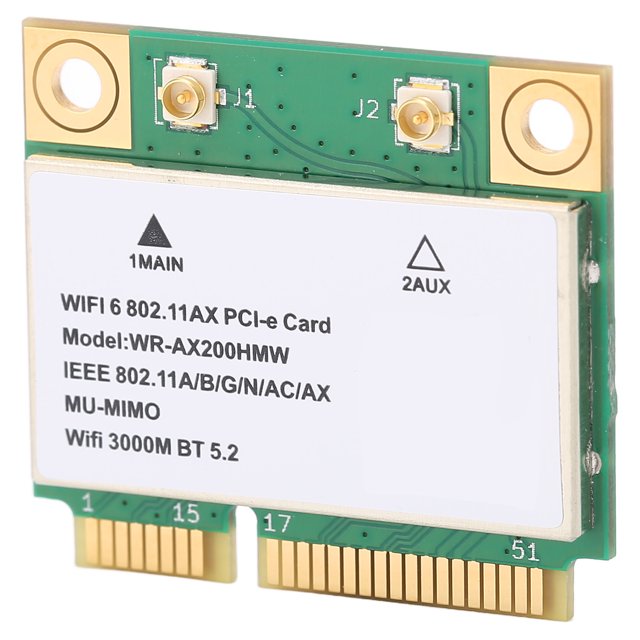 Carte Réseau Sans Fil, 2974M WiFi6 MU MIMO Technologie Multithreading Carte Wifi Matériau PCB Résistant à l'Usure pour Lecteur de Conseils pour Ordinateur Portable
