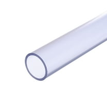Uxcell Clear Rigid Pipe 33mm ID 40mm OD 14" High Impact for Water Pipe, Aquarium, Fish Tank, Clear Blue