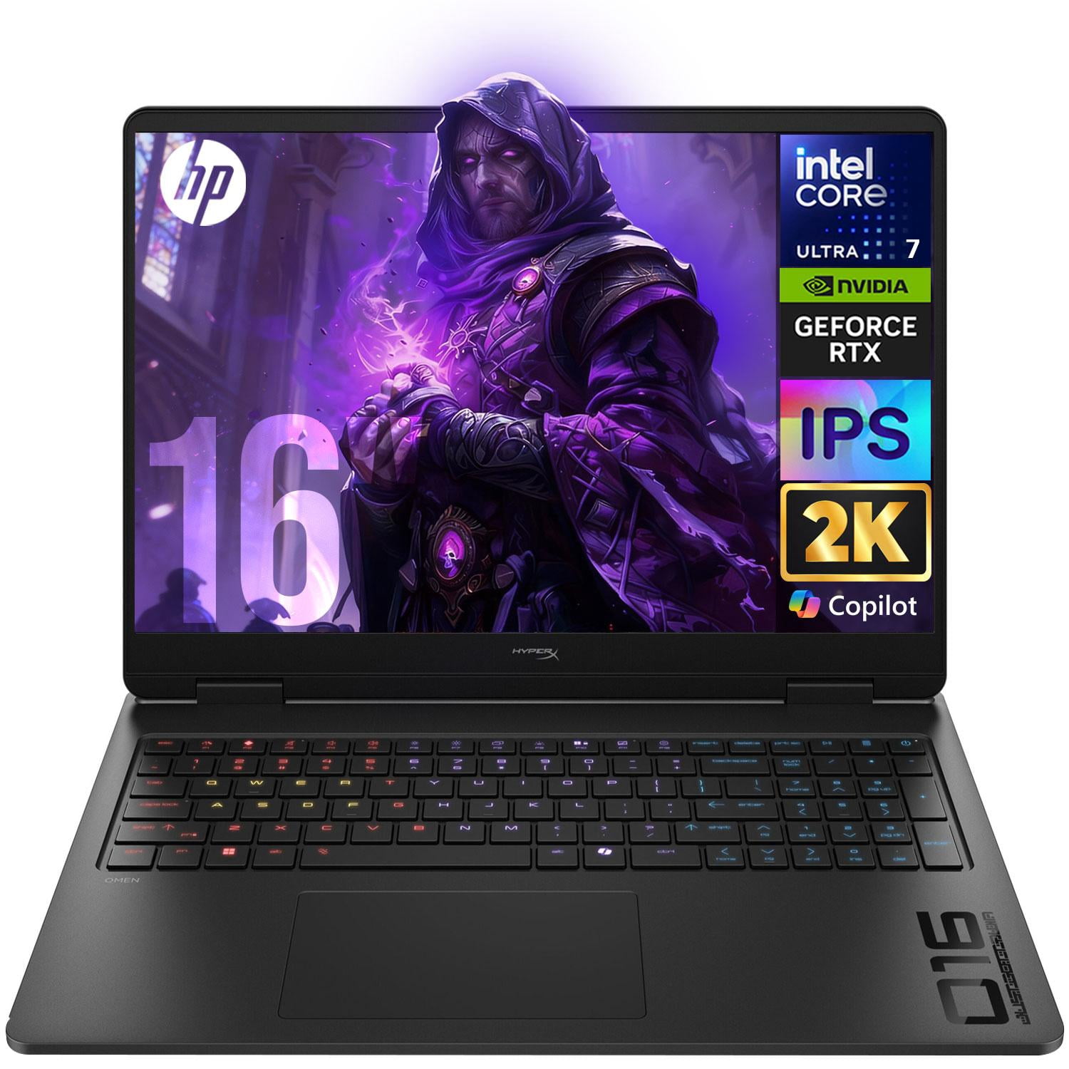 Laptop IA PC HP OMEN HyperX 16-am2013dx Nvidia GeForce RTX 5060 8GB Core Ultra 7 356H 16GB DDR5 512GB Pantalla 16" 2K 165Hz Windows 11 Teclado Ingles