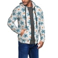 thumbnail image 2 of Kdxio Flower Leaves Print Men Hoodies Casual Hoodies for Men with Zip Pockets Full Zip Long Sleeve Sweatshirt Sports Hooded Jacket-Large, 2 of 5