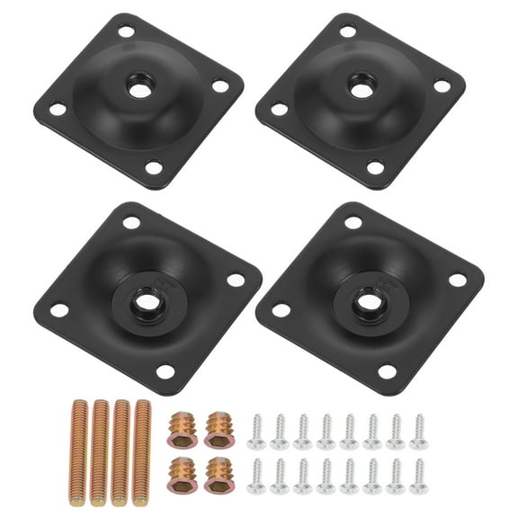 Tingshir Table Leg Brackets Set of 1 Flat Mounting Plates for Furniture Repair and Replacement Hardware