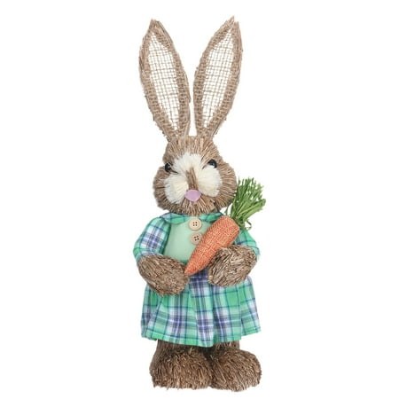 

Weerihhol Christmas Ornament Protective Sleeves Easter Bunny Home Garden Bunny Decoration Straw Bunny
