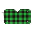 thumbnail image 7 of Fotbe Buffalo Plaid Green Black Car Windshield Sunshade | Sun Visor Protector Front Window Shade, Keeps Out UV Rays, Keeps Your Vehicle Cool-Medium, 7 of 7