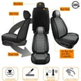 thumbnail image 5 of AOMSAZTO Front Car Seat Covers Fit for Hyundai Azera 2006-2017 Faux Leather Seat Covers Water Resistant Seat Protectors Luxury Auto Interior (2 Seats, Black&Grey), 5 of 7