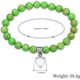 thumbnail image 2 of Cremation Jewelry Heart Urn Bracelet for Ashes for Women Men Adjustable Memorial Keepsake Tiger Eyes Bead Bracelet, 2 of 7