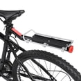 thumbnail image 4 of Portabicicletas para bicicleta de montaña, soporte para tija de sillín, estante trasero de aleación de aluminio, color negro, 4 of 13