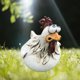 thumbnail image 4 of Divertida es de jardín de pollo decoración figuras de de resina Animal decorativo para patio granja Patio césped Micro paisaje - B Sunnimix Estatua de pollo, 4 of 7