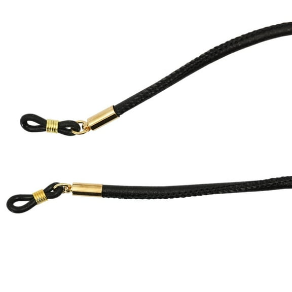 74cm Soft PU Leather Eyeglass Chains Rope Sunglasses Holder Strap Cord Lanyard , Black