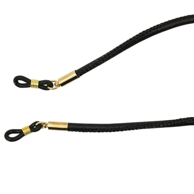 Esquirla 74cm Eyeglasses Sunglass Rope Anti-slip PU Leather Spectacle String Holder - BlackA
