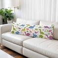 thumbnail image 2 of Colorful Dinosaur Body Pillow Covers, Cute Cartoon Animals Soft Breathable Throw Pillow Cases with Invisible Zipper, Decorative Pillowcase Pillows Protectors for Sofa Bed Couchair 20"x54", 2 of 9