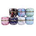 thumbnail image 4 of 7 Pcs Iron Round Empty Tins Candle Tin Jars Balm Aromatherapy Spices Container, 4 of 7