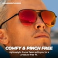 thumbnail image 4 of grinderPUNCH Polarized Aviator Sunglasses Men Women Retro Vintage Pilot Sun Glasses UV400 Protection - Red, 4 of 9