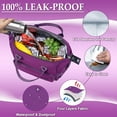 thumbnail image 5 of Purple Lunch Box for Women Insulated Lunch Bag Fits Bento Boxes, Snack and Foods, Ladies Lunch Tote Bag for Mother Mom Sister Friend Wife Her, 5 of 7