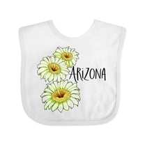 Inktastic Arizona Saguaro Cactus Flowers Boys or Girls Baby Bib