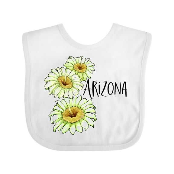 Inktastic Arizona Saguaro Cactus Flowers Boys or Girls Baby Bib