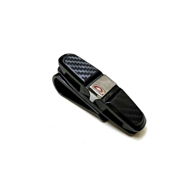 Sidaley Soportes para gafas, Clip para gafas de sol, rotación de 360 grados, colgador para pulido de espejo, soporte para gafas, Automoción decorativa y accesorios Negro Carbón