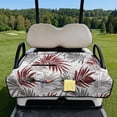 thumbnail image 2 of Psesaysky Golf Cart Seat Covers Universal Golf Cart Seat Blanket with 4 Pockets and Handle Fit for EZGO TXT RXV/Club Car DS Precedent Front Seats 2-Person Seats, Red Tropical Palm Leaves, 2 of 8