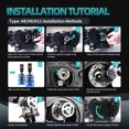 thumbnail image 3 of Yeacher 2Pcs IP68 Waterproof Car LED Headlight Bulbs LED Driving Lamp All-in-one Conversion Kit 50W, 3 of 8