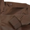 thumbnail image 4 of Men's Athletic Lightweight Water Resistant Slim Fit Racer Jacket (Brown, M), 4 of 4
