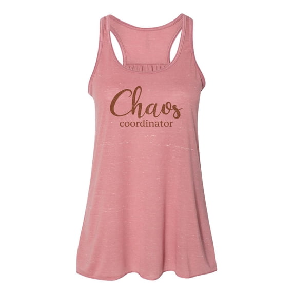 "Chaos Coordinator, Mom Tank Top, Racerback, Gift For Mom, Motherhood Shirt, Workout Tank, Muscle Tank Top, Gift From Daughter, Mom Shirt, Mauve Marble, MEDIUM"