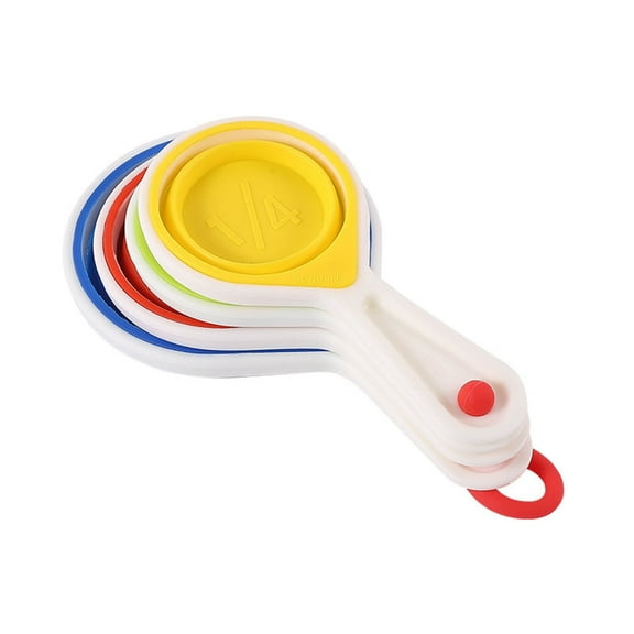 ✪ Collapsible Food Grade Silicone Measuring Cup for Space Saving Easy to Clean
