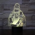 thumbnail image 3 of Lámpara de luz de noche Led 3d lámpara 3d Cruz Jesús Biblia luz de noche placa acrílica toque decoración del hogar regalos de vacaciones para amigo Feliz Sencillez, 3 of 4