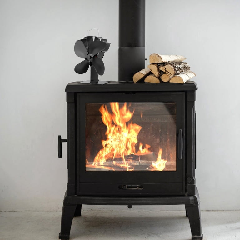 Heat Powered Stove Fan Aluminum Silent Eco Fan For Wood Log Burner Fireplace  Warm Air Fan For Winter - Walmart.com