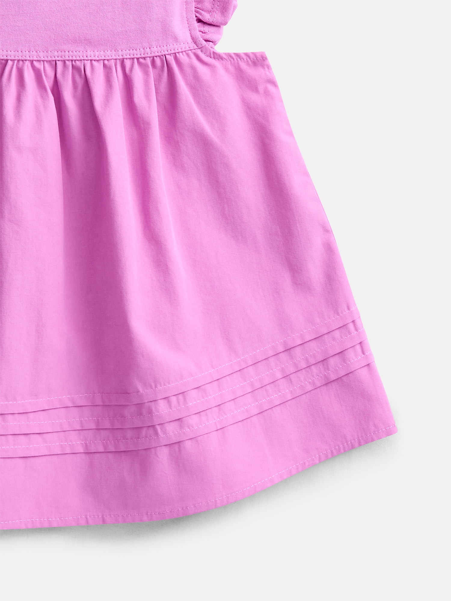 Wonder Nation Girls Peplum Hem Cotton Top with Flutter Sleeves, Sizes 4-18