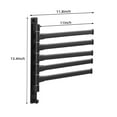 thumbnail image 2 of ZDM HOME Swivel Hand Towel Bar Bathroom Swing Hanger Towel Rack Holder Matte Black Finish, Wall Mounted, 2-Arm, 2 of 7