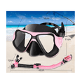 thumbnail image 3 of Kit De Gafas Buceo Con Snorkel Buceo Silicona 180°ajustables Rosa Malubero Gafas De Buceo, 3 of 4