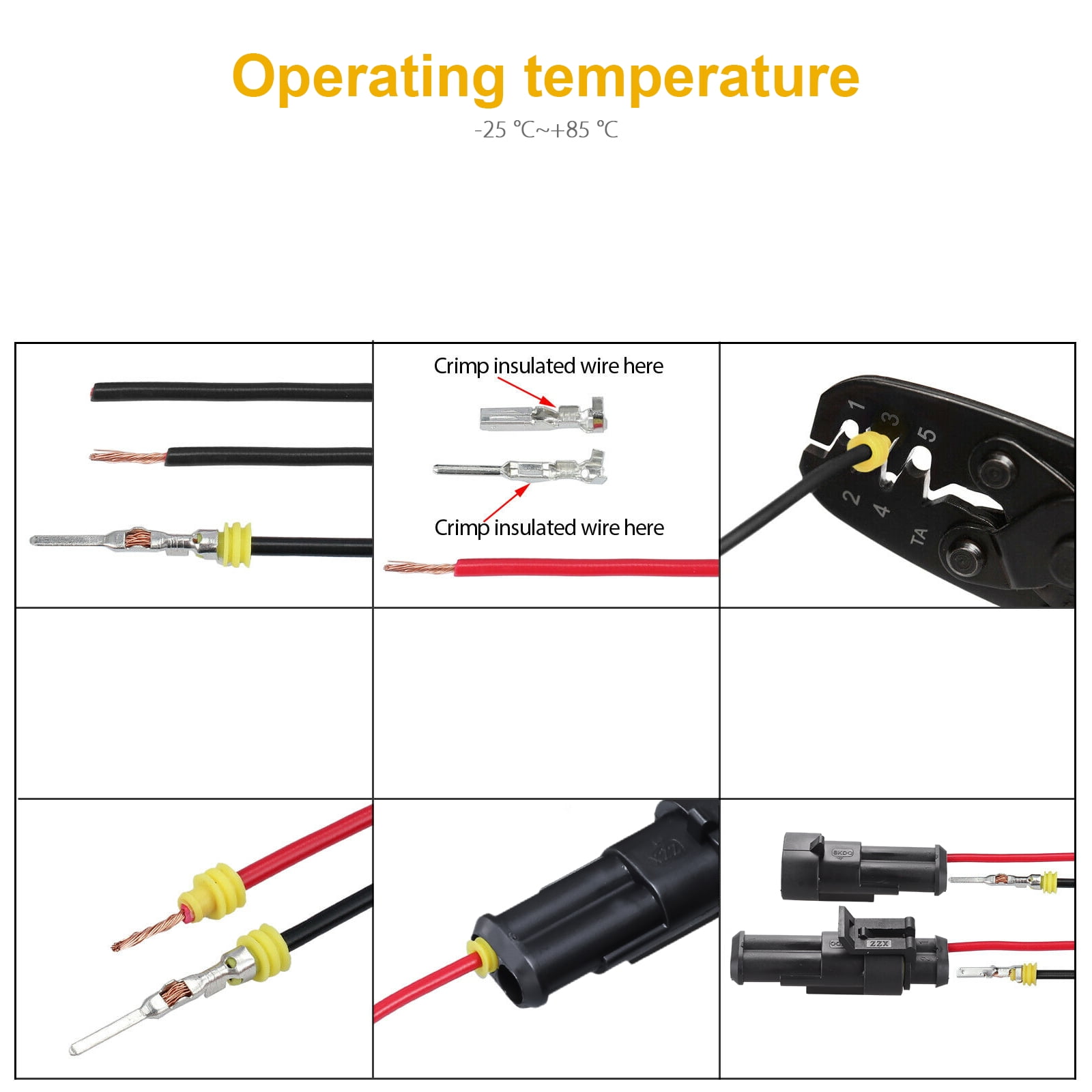 26Sets Waterproof Car Auto Electrical Wire Connector Plug 1-4 Pin Way Plug Kits
