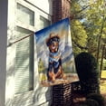 thumbnail image 2 of Carolines Treasures DAC5971CHF 40 x 28 in. Rottweiler Cowboy Welcome House Flag, 2 of 5