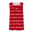 thumbnail image 5 of Womens Tank Toos Women Casual And Linen Round-Neck Printed Short Sleeve Button T-shirt Blouse Red XL, 5 of 6