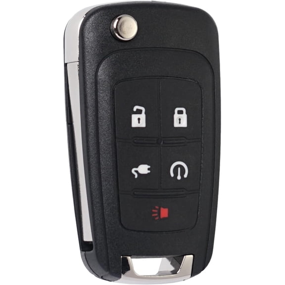 Car Key Fob Replacement Fits for Chevy Volt 2011 2012 2013 2014 2015 Keyless Entry Remote Start Control OHT05918179 22923862 22923867 22737521 315 MHz 5-Button Proximity flip Key