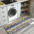 thumbnail image 3 of Blue Pioneer Flower Striped Pattern Kitchen Rug Mat,Kitchen Runner Rugs Non Skid Washable,Decorative Kitchen Floor Mats for Kitchen,Sink,Laundry,17"x47.2", 3 of 7