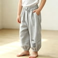 thumbnail image 2 of KyCheLot Cotton Sweatpants for Kids Full Length Elastic Waist Joggers with Pockets Trendy Cute Schoolwear, 2 of 5